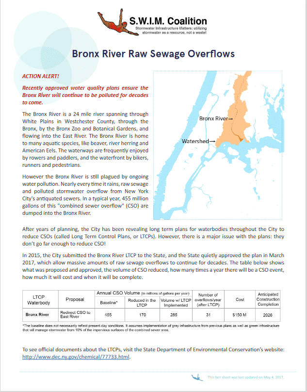 Bronx River Raw Sewage Overflows