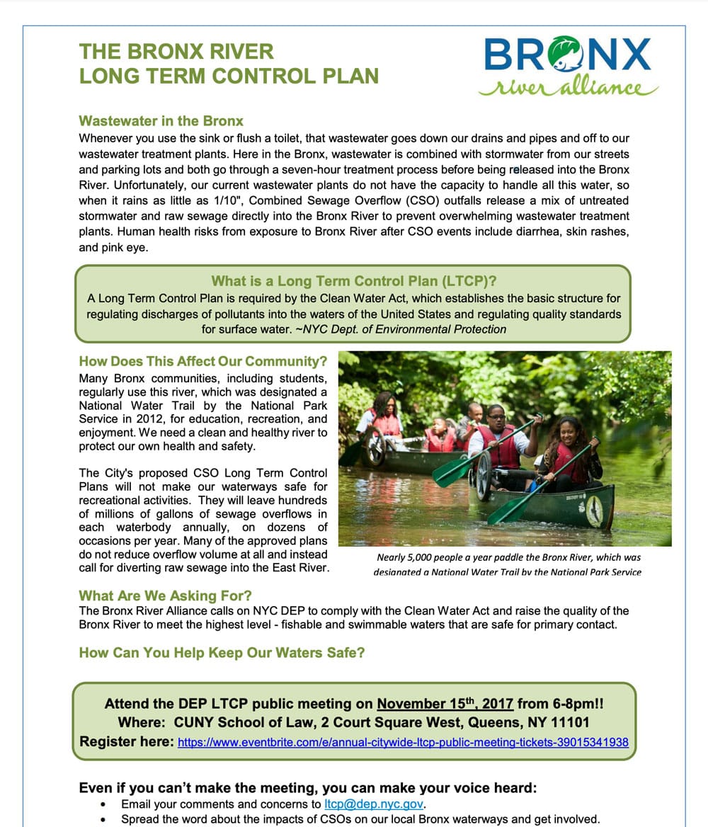 Long Term Control Plan flyer