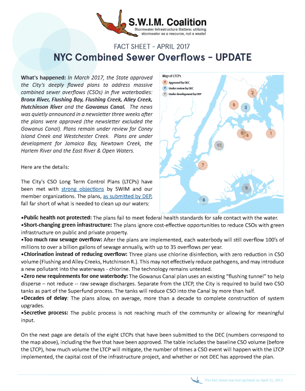 NYC Combined Sewer Overflows – Update 2017